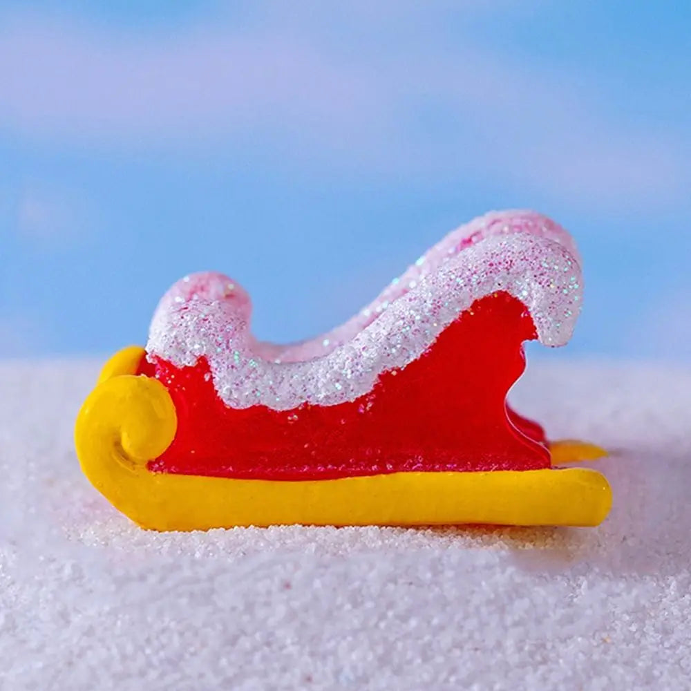 Mini Christmas Figurines Santa Clause Resin Miniature Knick-knacks Micro Landscape Home Decorations Cartoon Snowman Statue