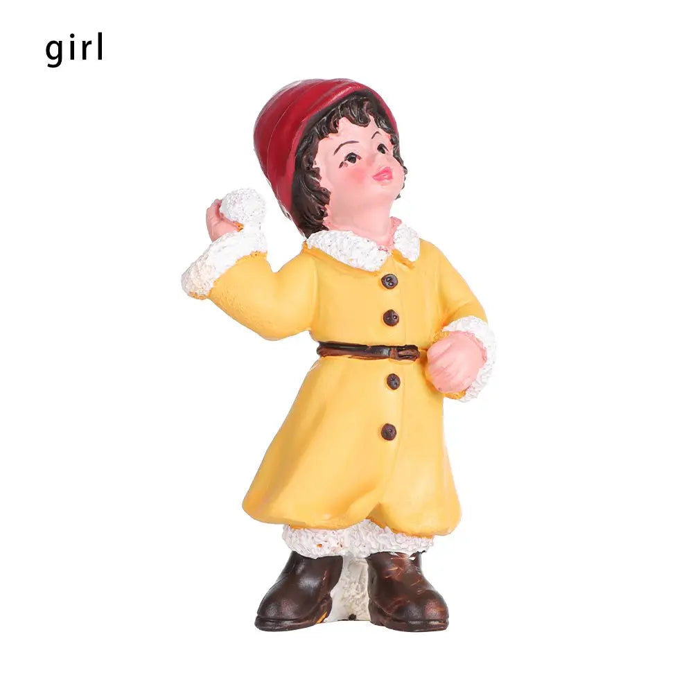 Christmas Miniatures Figurines Xmas Tree Santa Claus Snowmen Bear Micro Landscape Doll House Moss Terrarium Fairy Garden Decor