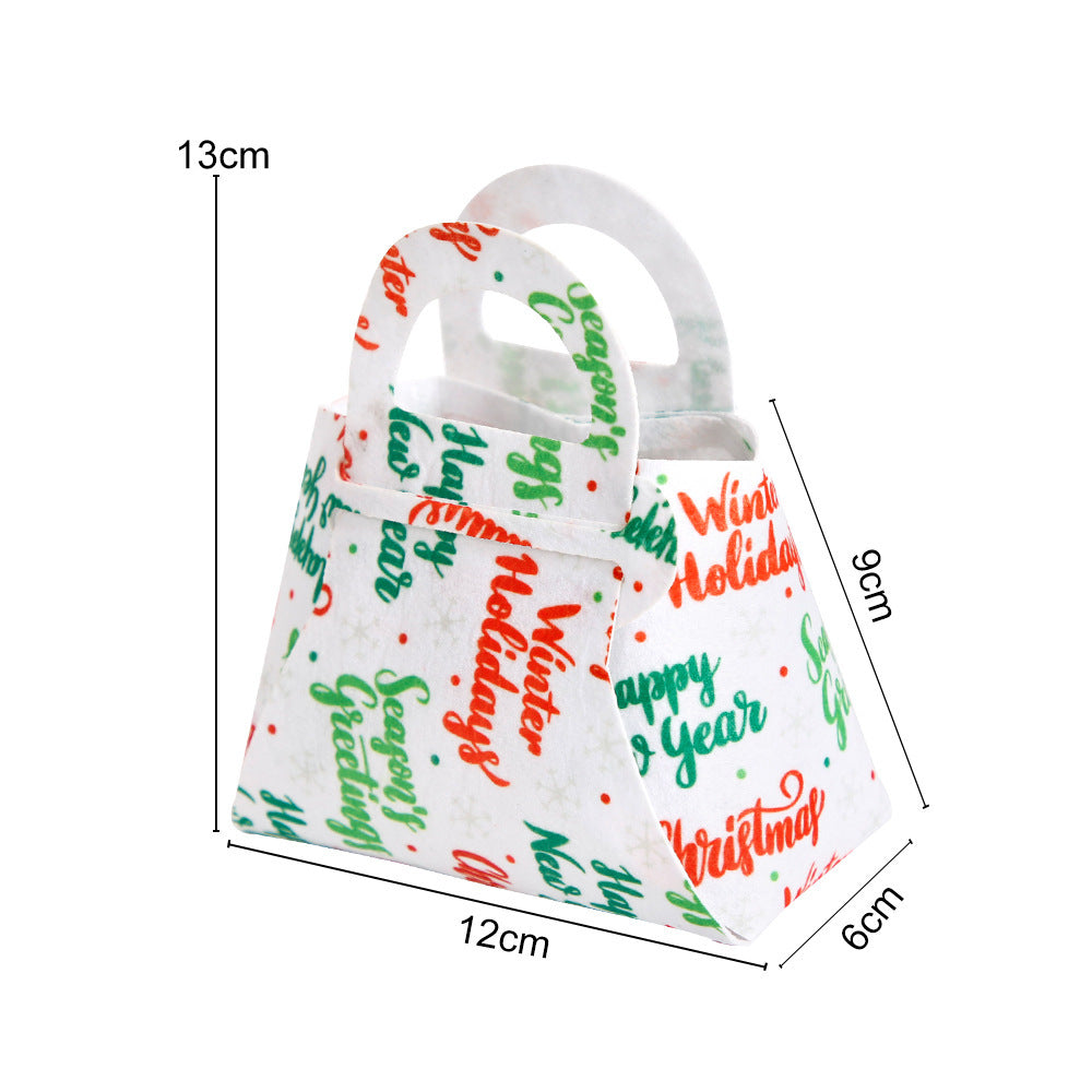 Christmas Felt Cloth Tote Bag Holiday Atmosphere Props
